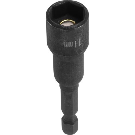Douille Magnétique 11mm Hexagonal CR-V Acier Douille Pour Visseuse Avec Douille À Changer Rapide 1/4" Hexagonale Pour Visseuses Et Percuteurs, Noir (1/5)