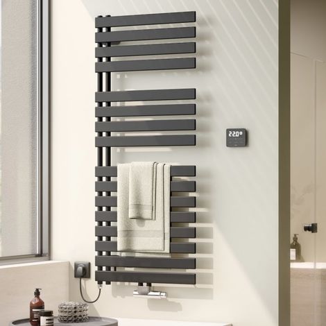 Kermi Credo Half flat -E Badheizkörper 60 x 183,4 cm, mit Elektro-Set WWS links (1/5)