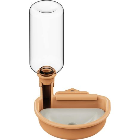 Bouteille eau pour animal domestique [Orange, 480 ml] Distributeur d'eau anti-débordement pour cage adaptée aux lapins, chiens, furets, chats et autres petits animaux