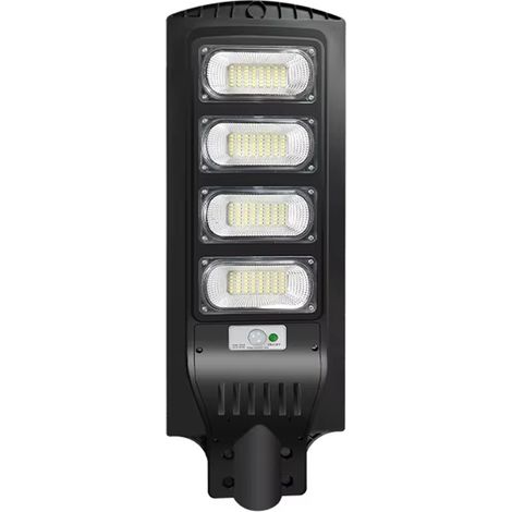 TrAdE Shop Traesio - Lampione Solare A Led 240w Ip65 Sensore Di Movimento Telecomando Per Parchi Cortili Strade - (1/3)