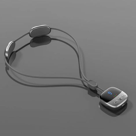 Intelligentes, ferngesteuertes Nackenmassagegerät mit elektrischer Muskelstimulation (EMS) zur Entspannung und Linderung von Nackenschmerzen, Physiotherapiegerät. – AquaForge