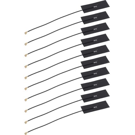 10 Stück IPEX-Antenne 433 MHz 5 dBI RG1.13-Leitung 5 W FPC Softboard-Innenantenne für Datenübertragung M