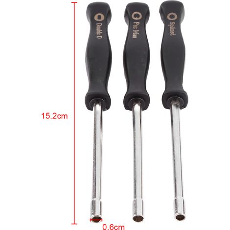 Set aus 3 Vergaser-Einstellschraubendrehern, Vergaser-Tuning-Werkzeugen, Doppel-D-förmiger Keilwellenspitzen für Motorrad und Roller. (1/5)