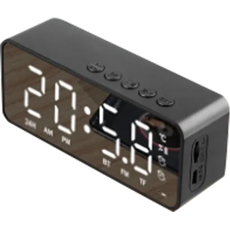 Intelligenter Wecker mit Digitalanzeige, multifunktionalem Bluetooth 5.0-Lautsprecher und Spiegeloberfläche fürs Schlafzimmer (1/5)