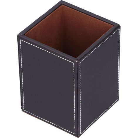 Porte-stylos en cuir, boîte de rangement pour fournitures de bureau, cadeau, articles de bureau (1/5)
