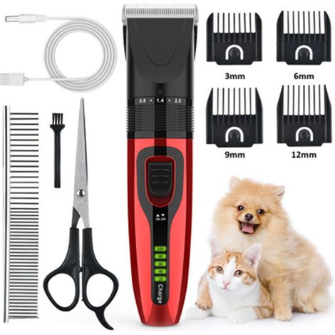 Tondeuse À Cheveux Électrique - Batterie Intégrée 1200 MAh - Lames En Céramique Acier Inoxydable - Pour Hommes - 1 Pièce (1/5)