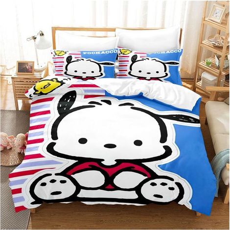 3 Pièces Housse de Couette,Housse de Couette 200x200cm +2 Taies d'oreiller 50x75cm en Microfibre Super Douce Animé-120 (1/5)