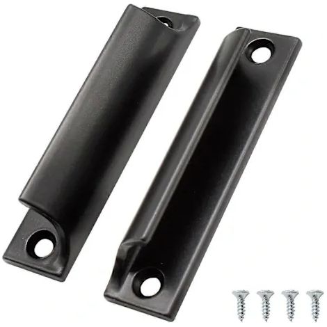 Set QU-5 di maniglie per porte scorrevoli, maniglie per mobili in lega di alluminio, maniglie nere per cucina, adatte per porte di balconi, porte scorrevoli e cassetti. (1/5)