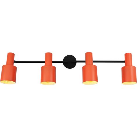 [GEBRAUCHT] B-Ware Lindby Deckenstrahler Ovelia, Orange Schwarz Eisen Deckenlampe Deckenleuchte