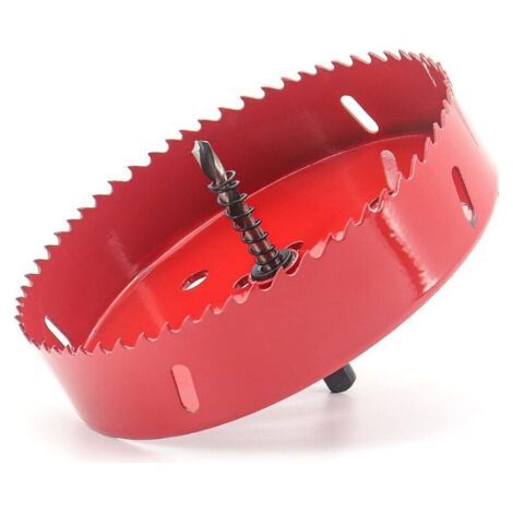 [Scie Cloche] 150mm M42 HSS Bimétallique avec Foret de Centrage pour Bois, Placoplâtre, Plastique et Cloisons Sèches (1/4)