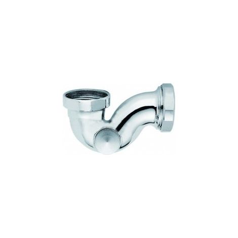 Siphon de bidet en laiton chromé diamètre 32mm VALENTIN avec bouchon de vidange