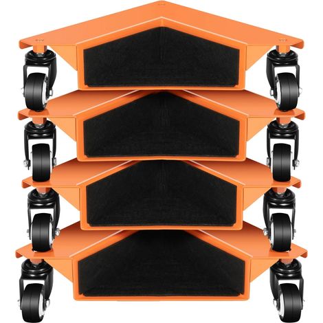 Chariot de déménagement, design triangulaire, haute capacité de charge, Orange (1/2)