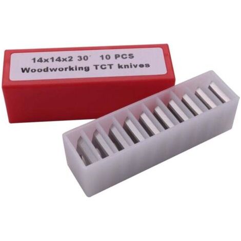 10 Lames Carbure de Rechange 30 Degrés pour Fraisage Bois 14x14x2 mm (1/4)