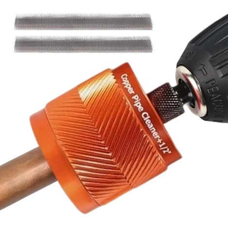 Brosse de Nettoyage de Tuyau en Cuivre pour Perceuse 1/2" 3/4" 1" Brosse de nettoyage de tuyau pour perceuse Électricien Atelier Garage Maison Industriel Entretien Entrepreneur Projets (1/5)