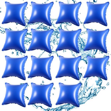 Jiubiaz Cuscino piscina invernaggio cuscino d'aria cuscino invernale copertura piscina cuscino piscina 120x120cm quadrato per piscine fuori terra come copertura invernale 15 pezzi (1/5)