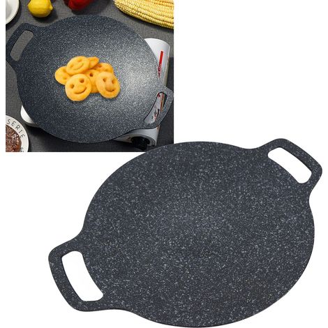 Koreanische Grillpfanne, induktionsgeeignet, antihaftbeschichtet, ideal für Teppanyaki im Freien, 38 cm (1/5)