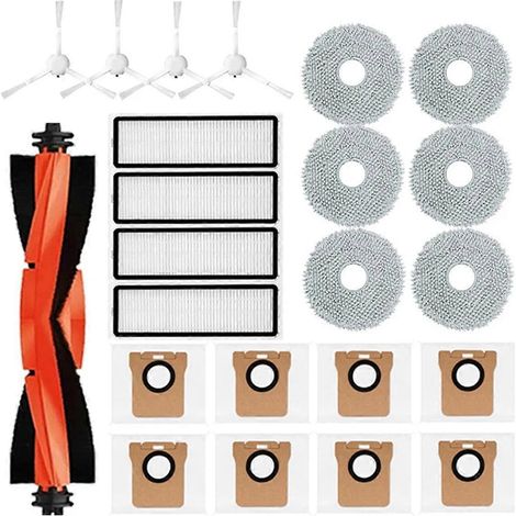Accessoires pour aspirateur robot X20+ / X20 Plus : pièces détachées, brosse latérale principale, filtre HEPA, lingette de nettoyage, sac à poussière de rechange (1/5)