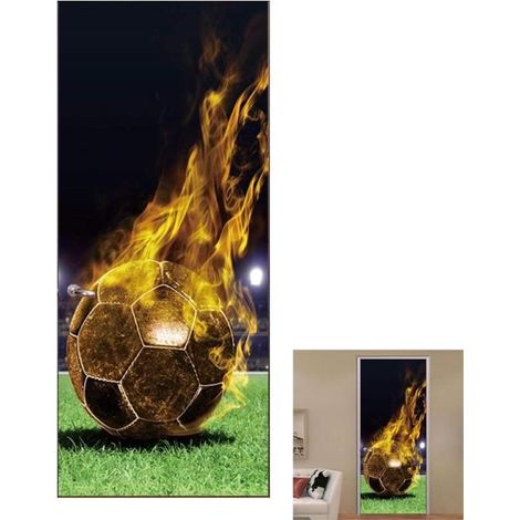3D-Fußballspieler-Türsticker - Selbstklebende Aufkleber zur Dekoration von Wohnzimmer oder Schlafzimmer