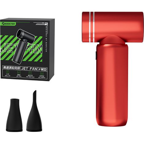 (Rouge) Mini aspirateur portable haute vitesse à turbine à jet suralimentée 110 000 tr/min (1/5)