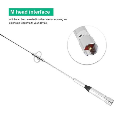 Antenne de voiture - - Modèle M Head - Double bande UHF/VHF - Gain élevé - Connecteur PL259 (1/5)