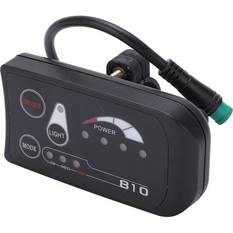 Écran LCD S810 étanche pour vélo électrique 36V 48V, compteur de vitesse avec affichage LED pour conversion électrique.