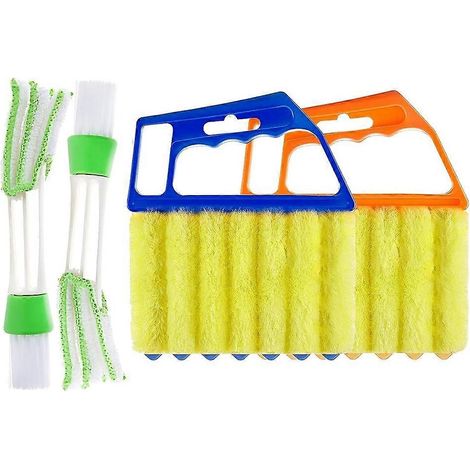 Brosse de nettoyage pour stores vénitiens, mini-brosse lavable pour stores en bois, grilles d'aération de climatiseurs et ventilateurs. (1/5)