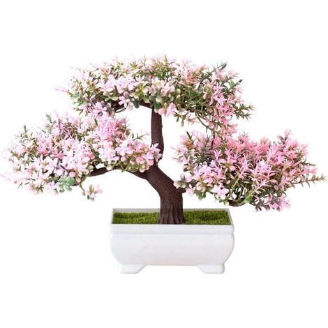 Plantes Artificielles Bonsaï Arbre Pot Faux Plante Fleurs en pour Maison Chambre Table HôTel Jardin DéCor A (1/4)