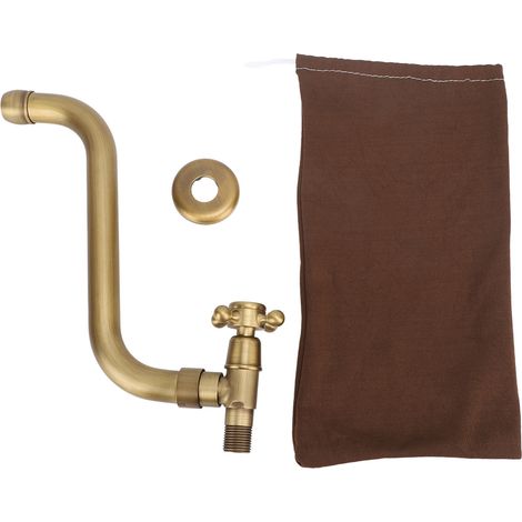 Robinet mural vintage en cuivre antique, résistant au gel, pour salle de bain, cuisine, jardin extérieur ou cour. (1/5)