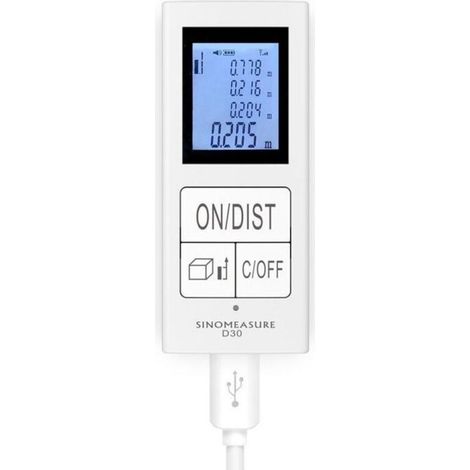 Télémètre Laser Numérique de Poche, Mini Distancemètre Haute Précision Rechargeable USB, Outil de Mesure Compact pour Intérieur et Extérieur (1/5)