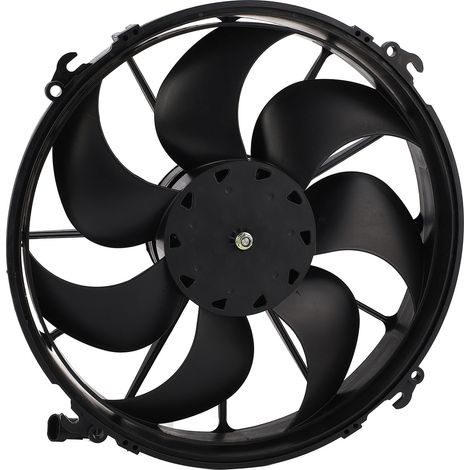 Ventilateur de refroidissement auto 24V 7 pales 160W puissant dissipation thermique noir pour bus et camions (1/5)