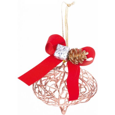 Dekoration MagicHome Weihnachten, Kupfer, 10x15 cm