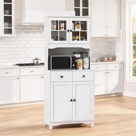 Buffet coloris blanc en panneau de particules 74,5 x 40 x 172 cm (1/5)