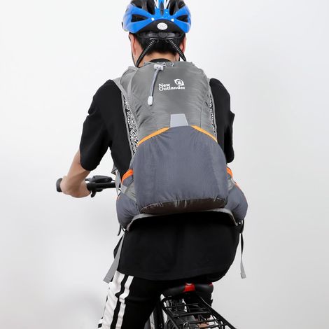 Zaino da trekking da uomo e da donna - 12L - Impermeabile - Cinghia pettorale regolabile - Con strisce riflettenti - Per ciclismo, arrampicata, alpinismo, viaggi, sport