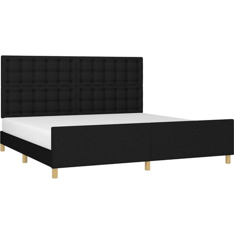 Cama sin colchón tela negro 200x200 cm vidaXL (1/4)