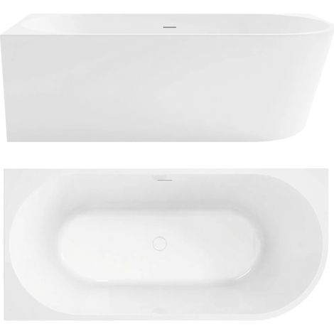 BAIGNOIRE ACRYLIQUE REA BELLANTO 160CM LEFT WHITE (1/5)