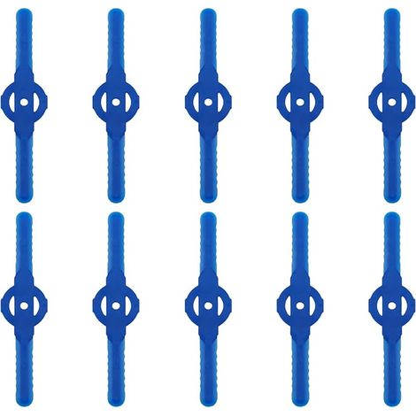 Plastic Trimmer Blade, 10pcs Plastic Cutter Blades Replace For Cordless Grass Trimmer Tool Set, Plastic Lawn Mower Cutting Blades Replacement (Blue)
