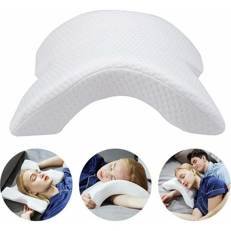 Coussin Cervical en Mémoire de Forme en U pour Cou et Tête, Mousse à Rebond Lent, Arche de Soutien, Tunnnel Anti-Pression, Oreiller de Relaxation, 1 Pièce (1/4)