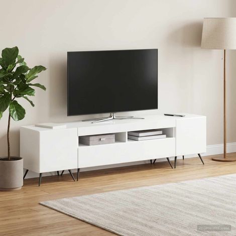vidaXL LED TV Cabinet BREDA 3 pcs High Gloss White Engineered Wood (1/5)