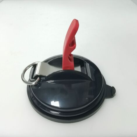 Lot de 4 ventouses de voiture avec 8 crochets de fixation en S, multi-fonction ventouses, outil d'ancrage pour voiture, bâches de bagages, tendeurs de voitur（plaque noire + boucle rouge） (1/5)