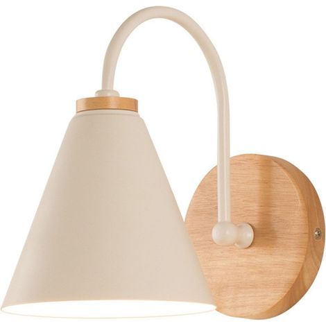 Applique murale LED pour bureau, chambre à coucher, chevet, balcon, lampe de lecture, simplicité moderne, idéale pour chambre à coucher, couloir, salle de bain (blanc) (1/4)