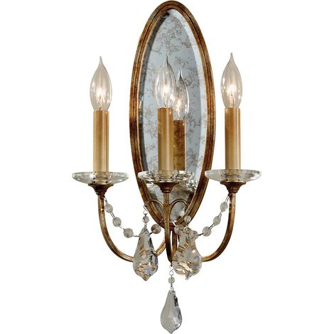 Elstead Valentina - 3 Licht Innenkerze Wandleuchte Bronze, E14 (1/5)