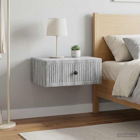 Tables de chevet 2 pièces Sonoma gris avec 2 tiroirs 49 x 34,5 x 20 cm - PANGIVO (1/5)