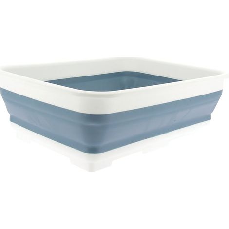 Bassine rétractable en plastique et silicone – Dimensions 37x27x12cm – Pliable pour rangement – Température -20° à +70°C (1/5)