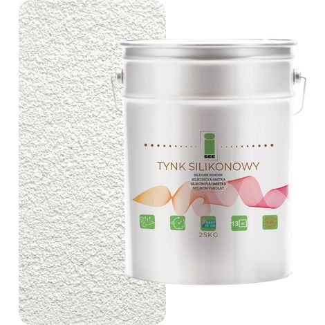 INTONACO IN SILICONE BIANCO 1,5 MM PREMIUM DELUX 25 KG 53 COLORI (1/5)