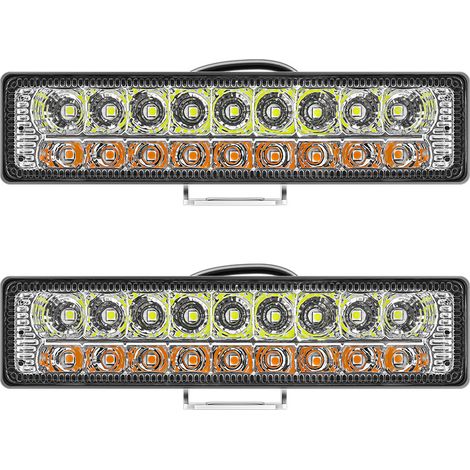 Phare de travail LED linéaire 72W 24LED 3030 DC12-60V 6500K, feu diurne, éclairage auxiliaire pour voiture, moto, 4x4, engin de chantier(4PCS) (1/5)