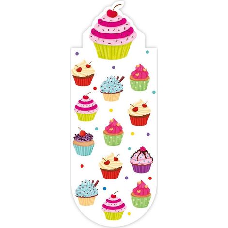 Segnalibro magnetico ovale Cupcakes