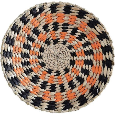 Panier en jonc de mer tressé, décoration murale pour salon style ferme-20cm Style C (1/5)