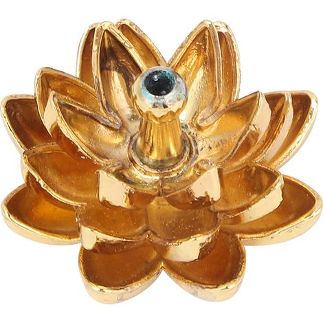 Brûleur d'encens Lotus en alliage, mini porte-bâtonnets d'encens, hauteur 1,5 cm, diamètre 2,5 cm, pour usage intérieur (1/5)