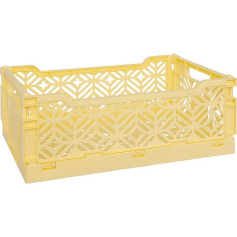 Cagette Pliante Empilable "Arry" 31cm Jaune (1/5)