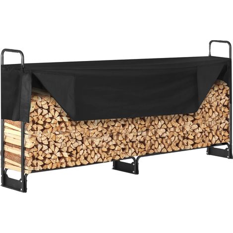 Leñera con tapa impermeable para almacenar leña, robusta (1/5)